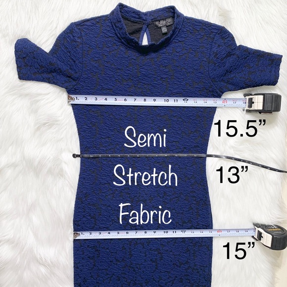 SOLD-Topshop Floral Jacquard Knit Sheath Mod Dress - Picture 7 of 8